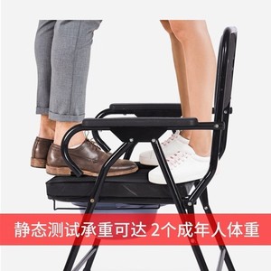 Hebei Mingze <b>Folding</b> Commode Chair 83x41x55cm Carbon Steel Frame Portable Toilet <b>Stool</b> For Elderly Disabled Patients - Product Image 4