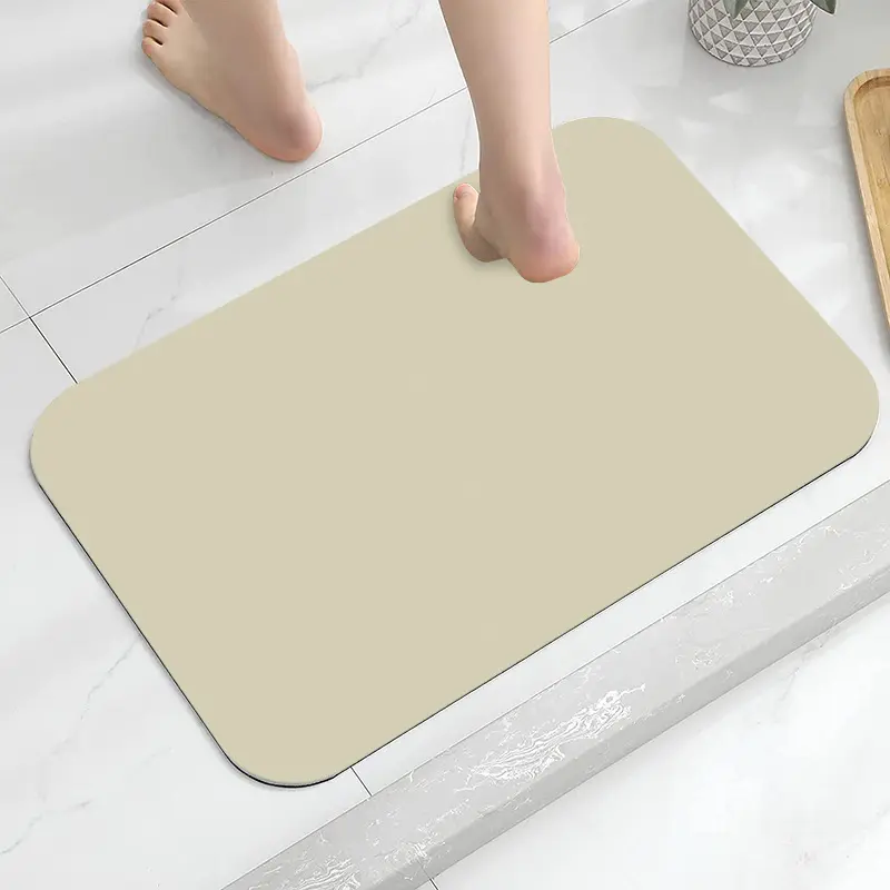 Tapis de bain en PVC imperméable de haute qualité en pierre de diatomite pour salle de bain et cuisine