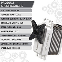Servo sin Núcleo de Alto Torque ZY-2185HV de 23 kg y 0.085s para Aviones RC de 64-70 Pulgadas, Control Acrobático de Precisión