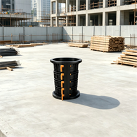 Nouvelle coffrage en plastique rond pour colonnes, moule à béton avec système d'assemblage simple pour les projets de construction de villas et de bâtiments