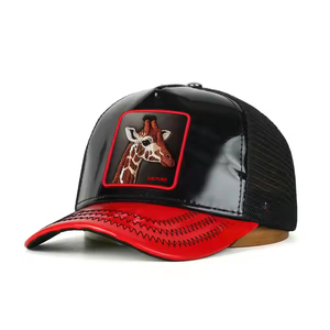<span class=keywords><strong>Gorra</strong></span> <span class=keywords><strong>de</strong></span> Camionero <span class=keywords><strong>de</strong></span> Malla <span class=keywords><strong>de</strong></span> 5 Paneles al por Mayor con Parche <span class=keywords><strong>de</strong></span> Cuero PU y Bordado <span class=keywords><strong>de</strong></span> <span class=keywords><strong>Gallo</strong></span> Personalizado con Tu Logo - Product Image 4
