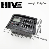 HIVE 5 Band Slide Fader EQ Equalizer TEQ-5 Acoustic Folk Guitar Pickup with Twelve Tone Equal Temperament Tuner & Accessories