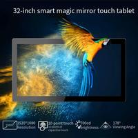 Nouvelle tablette PC intelligente Android 32 pouces 1080P IP65 Magic Mirror avec écran tactile IPS, processeur RK3566 Octa Core, Wi-Fi, NFC, Ethernet RJ45, conforme aux normes ROHS pour les entreprises