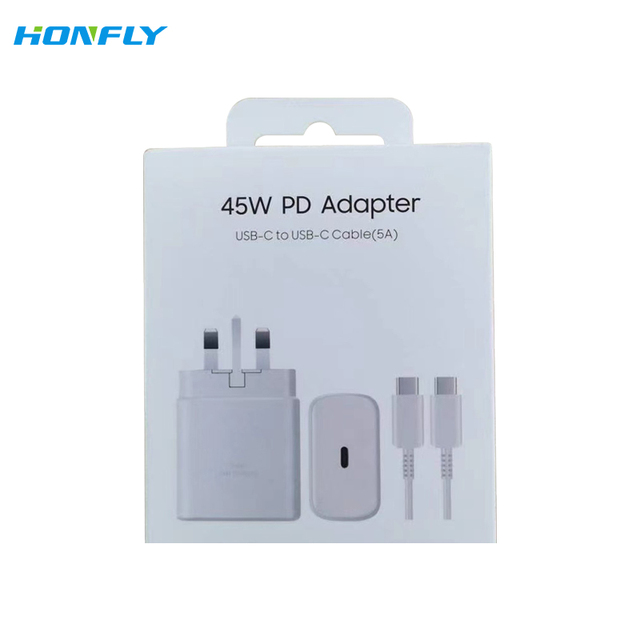 Honfly Sell Well Fast Charging Plug US EU UK 45w Pd Super Fast Charge Plug Type c for samsung S22 Charger Usb c Power Adaptor