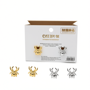 Pendientes de tuerca con forma de araña de Elli Fashion, chapados en oro, de aleación de zinc, unisex, modernos, con forma de insecto, para mujeres y hombres - Product Image 1