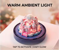 Lampe de nuit LED en forme de château en papier 3D couleur macaron style Ins pour décoration de bureau, cadeau de Saint-Valentin, Noël, anniversaire