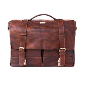 Sacs pour ordinateur portable en cuir véritable pour hommes, couleur unie, dernier design, service OEM HAWKS INTERNATIONAL MERCHANTS, 100% cuir véritable - Product Image 3
