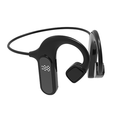 VG09 Bone Conduction Wireless for Bluetooth Earphones Stereo Earbuds LED Battery Waterproof Digital Headset Mic for Sports