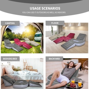 Inflatable 3pcs <b>Bed</b> Wedge Pillow Set with Hole-Reading Pillow&<b>Back</b> <b>Support</b>,Leg Pain Relief,Adjustable Pillows for Acid Reflux - Product Image 2