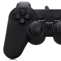 Manette de jeu filaire haute qualité avec moteur de vibration et joystick pour PC, ordinateur portable et jeux d'arcade
