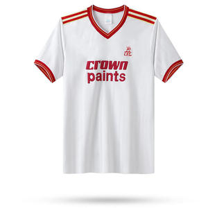 批发复古 1985-87 年英国热转印经典足球衫速干定制立领 T 恤 100% - Product Image 4