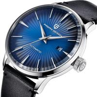 Montre-bracelet mécanique automatique pour homme, personnalisable, en gros et au détail, en cuir, étanche, avec calendrier et multifonction