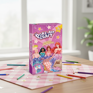 Nouveautés de Noël : Kit d'Art Créatif Poke Art Princesse DIY Unisexe en Plastique et Papier Écologique – Ensemble d'Art Fait Main Éducatif pour Tout-petits - Product Image 2