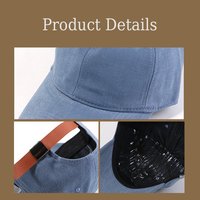 Casquette de baseball unisexe en coton à 6 panneaux, couleur unie, visière incurvée, réglable, avec patchwork simple