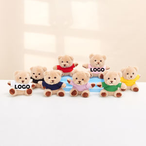 Benutzer definierte 10cm Teddybär Anhänger Schlüssel bund Plüsch puppe für Abschluss geschenk Tasche Schult asche Anhänger - Product Image 5