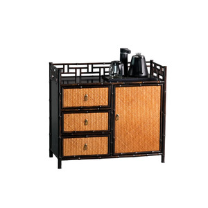 Handmade purple bamboo tea cabinet, small tea sideboard, bamboo mini household water bottle, integrated <b>sofa</b> <b>side</b> <b>table</b> - Product Image 5