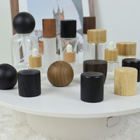 Bouchons intelligents personnalisés en bois pour flacons de parfum, couvercles en bambou pour bougies, diffuseurs d'aromathérapie, couvercles en bois pour flacons compte-gouttes, anti-déversement, sur mesure