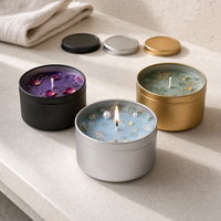 Lilin Aromaterapi Lilin Kedelai Berinfus Kristal dengan Bunga Kering untuk Hadiah Pewangi Rumah, Hadiah Diwali, Ulang Tahun, Hari Valentine