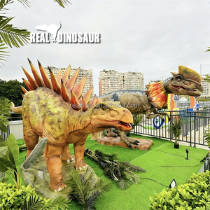 Escultura de Dinosaurio <span class=keywords><strong>Estegosaurio</strong></span> Animatrónico de Metal de Tamaño Real para Interiores, Simulación Mecánica - Product Image 1