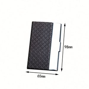 Custom Logo High Quality PU <b>Leather</b> Luxurious Stainless Steel Plated Metal Crafts UVBusiness Card <b>Case</b> - Product Image 2