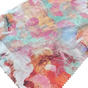 Nhà Máy Bán buôn đầy màu sắc trừu tượng thiết kế in Hữu Cơ màn cô gái chàng trai 100% Linen vải cho may mặc - Product Image 6