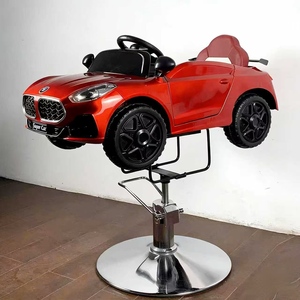 Sillón de peluquería infantil con forma de coche, silla elevadora eléctrica de juguete con diseño de dibujos animados para cortar el pelo, cama para lavar el cabello - Product Image 1