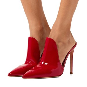 Chaussures de soirée à bout pointu pour femmes, grande taille, à enfiler, talons aiguilles, mules, escarpins - Product Image 1