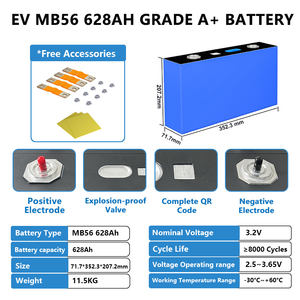Paragon DIY Tested China Stock MB560 628Ah M6 Stud+Flexible Busbars+Nuts+Insulation LiFePO4 Semi-solid State 8000 Cycles VAT Tax - Product Image 2