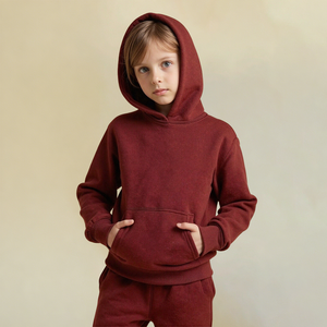 Survêtement d'automne pour enfants Hongbo, logo personnalisé, sweats à capuche pour enfants de 10 à 15 ans, 100% coton, sweat-shirt et pantalon pour bébé garçon et fille - Product Image 3