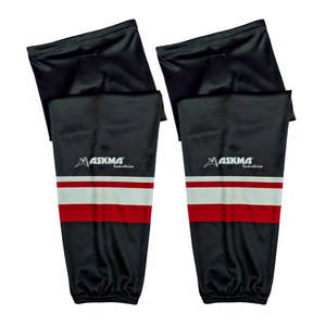 Chaussettes de hockey personnalisées sublimées 100% polyester avec couleur et nom d'équipe personnalisés pour les vêtements de hockey sur glace unisexes pour adultes - Product Image 1