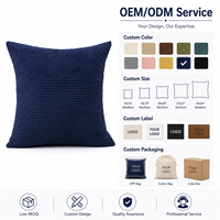 OEM ODM Faible MOQ Housse de coussin unie multi-tailles pour oreiller de lit