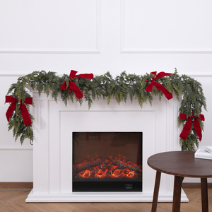 Handmade Artificial Simulation Soft Silicone Cedar Cypress <b>Leaves</b> <b>Vine</b> Christmas Home Pine Needle <b>Vine</b> Decoration - Product Image 1