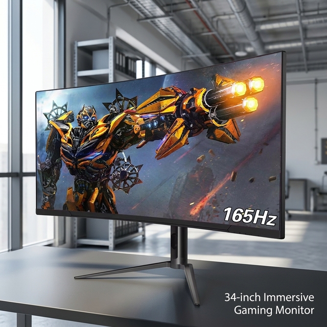 34-Inch Curved HVA Panel 4K PBP 400 Nit LED Gaming Monitor with 100% SRGB for Gaming & Home Entertainment
