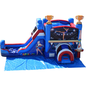 Castillo inflable de PVC resistente para gimnasia, combo de brincolín para niñas, ideal para alquiler de eventos, patios traseros, parques y cumpleaños infantiles. - Product Image 1