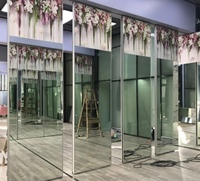 Mur de cloison pliant coulissant avec miroir, insonorisé et acoustique, en verre mobile pour studio de danse