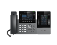 Téléphone IP Wi-Fi 6 POE Grandstream GRP2615 authentique avec écran couleur 4,3 pouces, 12 comptes SIP, 10 lignes pour bureaux professionnels