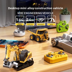 <span class=keywords><strong>Mini</strong></span>-grue de bureau électrique télécommandée en alliage 1:64 avec remorque, excavatrice et modèle d'ingénierie <span class=keywords><strong>jouet</strong></span> - Product Image 1