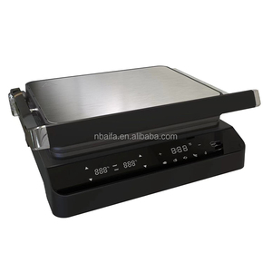 Aifa Digital Press Panini BBQ <span class=keywords><strong>griller</strong></span> Parrilla de contacto eléctrica de 4 rebanadas con temporizador Cocina Antiadherente <span class=keywords><strong>Steak</strong></span> Griddle Barbacoa Grill - Product Image 1