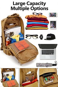 Sac à dos tactique camouflage imperméable, capacité 30L, antichoc, pour trekking et cyclisme - Product Image 6