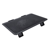 Coussin de refroidissement ergonomique pour ordinateur portable Support en fer pour grand ventilateur unique Refroidisseur d'ordinateur durable avec support réglable en hauteur