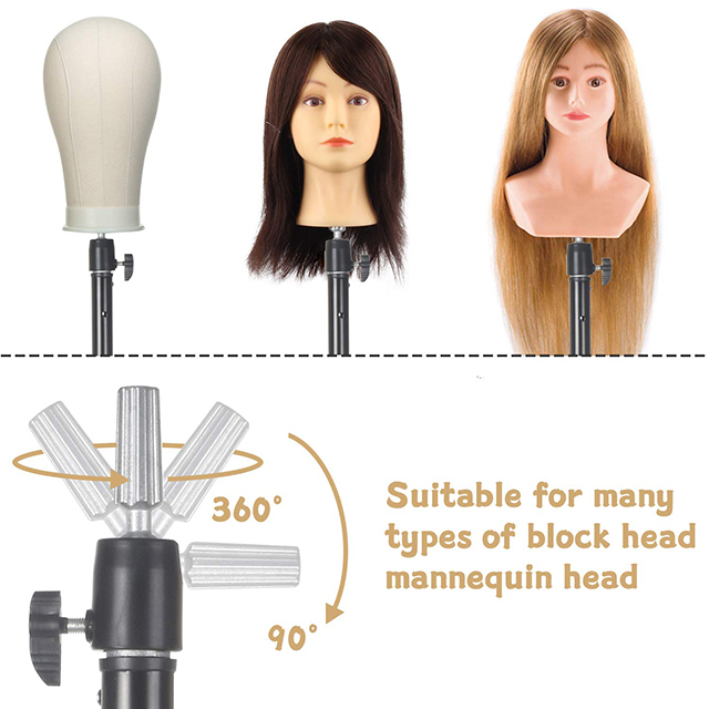 Black Heavy Duty Adjustable Hair Mannequin