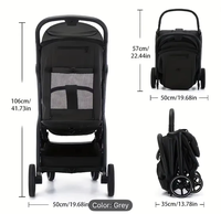 Poussette bébé Guangdong AGAPE S1 2025, nouvelle, pliable, légère, en métal, 4 roues, capacité de charge de 15 kg, pour les bébés de 6 à 36 mois, possibilité de s'asseoir et de se coucher.