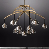 Lustres en cristal de luxe pour villas, chandeliers de mariage, luminaires suspendus pour centres de table, décoration suspendue pour banquets d'hôtel