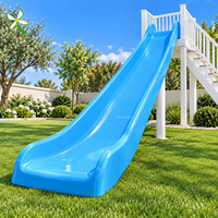 Neues Design Doppelbahn-Rennstruktur Glänzende Oberfläche Kinder Sommer Wasserpark Vergnügungspool Rutsche