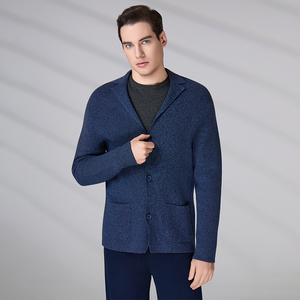 Blazer Cardigan en Maille de Coton pour Homme, Col Boutonné Personnalisé, Col en V, Style Décontracté et Professionnel - Product Image 4