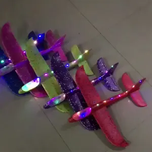 HHand 던지는 항공기 48cm Led 가벼운 비행기 장난감 Epp/뜨거운 판매! Lepp 거품 손 던지기 비행 행글라이더 공기 비행기 장난감