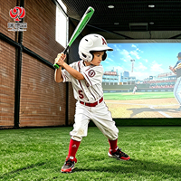 Simulateur de baseball interactif AR d'intérieur, fabrication OEM/ODM, retour automatique de balle, machine de jeu sportif de frappe virtuelle