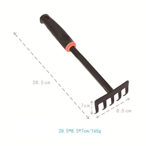 Rastrillo de Jardín Ergonómico al por Mayor con Agarre Cómodo y Detalles en Naranja para Cultivo de Suelo y Deshierbe - Product Image 3