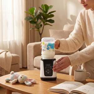 Chauffe-biberon électrique portable à chauffage rapide sans BPA avec écran LED rechargeable par USB pour les voyages, la voiture et la poussette - Product Image 1
