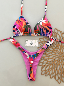 Nuevo <span class=keywords><strong>Bikini</strong></span> Brasileño de Corte Alto <span class=keywords><strong>con</strong></span> Estampado Floral, Traje de Baño de 2 Piezas, 2026 - Product Image 1